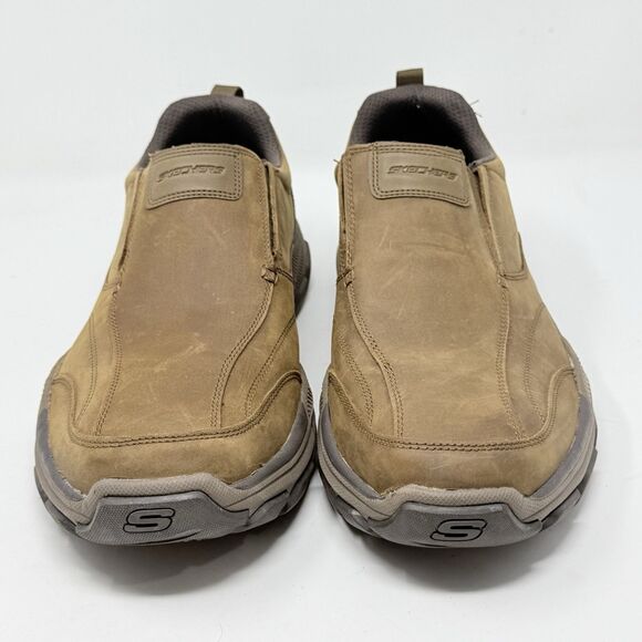 Skechers Respected Lowry Shoes Mens 13 Brown Leather Slip On Comfort Loafers main image 13